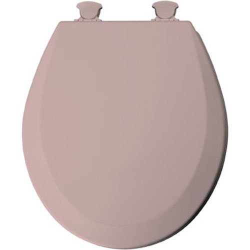 Mayfair 46Ec 023 Molded Wood Toilet Seat with Lift-Off Hinges, Round, Pink